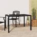 vidaXL Patio Table Patio Furniture Dining Table for Garden Anthracite Steel