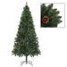 vidaXL Artificial Christmas Tree with Pine Cones Green 6 ft - 71"