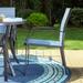 5-Piece Patio Dining Set, Geometrically Stamped Round Table and 4 Textilene Dining Chairs