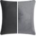 26 x 26 Throw Pillow - Iron Grey: 2 PCS / 4 Sided. Luxurious Premium Down Alternative Fill w/ Reversible Cover Microsuede/Microplush Fabric. Forever Fluffy Beautiful & Supportive. Soft & Comfy.