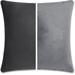 26 x 26 Throw Pillow - Iron Grey: 2 PCS / 4 Sided. Luxurious Premium Down Feather Fill w/ Reversible Cover Microsuede/Microplush Fabric. Forever Fluffy Beautiful & Supportive. Soft & Comfy.