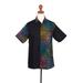 Colorful Bridge,'Men's Batik Cotton Shirt with Colorful Pattern from Bali'