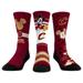 Unisex Rock Em Socks Mickey Mouse Wine Cleveland Cavaliers Three-Pack Disney Crew Set