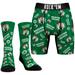 Men's Rock Em Socks Green Boston Celtics All-Over Logo Boxer Briefs & Crew Combo Pack
