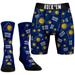 Men's Rock Em Socks Navy Indiana Pacers All-Over Logo Boxer Briefs & Crew Combo Pack