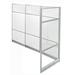 9' Long White Office Panel Wall Set with 36"W Clear Glass Front - 7' Height