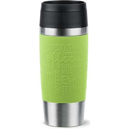 „Thermobecher EMSA „“Travel Mug Classic““ Trinkgefäße Gr. Ø 8,2 cm x 20,4 cm, 360 ml, grün (limette) Thermobecher und Coffee to go 6h heiß, 12h kalt, 100% dicht, spülmaschinenfest, 360-Trinköffnung“