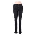 James Jeans Jeans - Mid/Reg Rise Skinny Leg Denim: Black Bottoms - Women's Size 28 - Black Wash