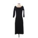 Max Studio Casual Dress - Midi: Black Solid Dresses - Women's Size X-Small