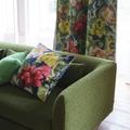 Tapestry Flower Cushion by Designers Guild in Vintage Green