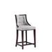 Fifth Avenue Faux Leather Counter Stool in Light Grey - Manhattan Comfort CS012-LG