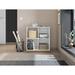 Lider Design Modern Cube Low Bookshelf Open Display Storage Shelves Shoe Storage and Organizer for Bedroom and Home Office