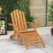 vidaXL Patio Adirondack Chairs with Footrests 2 pcs Solid Wood Acacia - 29.5" x 33.1" x 35.4"