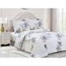 Violet Linen French Floral Botanical Pattern, Luxury200 Thread-Count Cotton Percale, White , 6 Piece, Bedding Duvet Cover Set