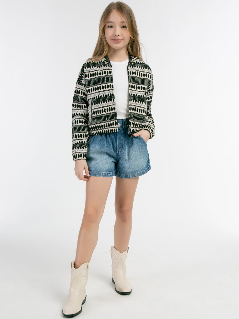 IZIA Bomberjacke Mädchen schwarz, 134 Image