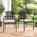 Latitude Run® Holice Stacking Patio Dining Armchair w/ Cushion in Black/Brown | 34 H x 22.5 W x 24.5 D in | Wayfair