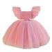 Oalirro Baby Girls Wedding Flower Girl Pageant Dress Party Tulle Skirt for Special Occasion 6M-4T