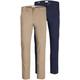 Chinohose JACK & JONES "SLIM FIT MARCO 2PCS" Gr. 34, Länge 36, blau (navy, beige) Herren Hosen Business