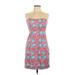 Kaeli Smith Casual Dress - Sheath: Red Floral Dresses - Women's Size 10