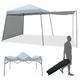 Costway - Tente à Auvent Instantané 300 x 300 cm avec Parois Latérale, Parasol de Plage Pliable