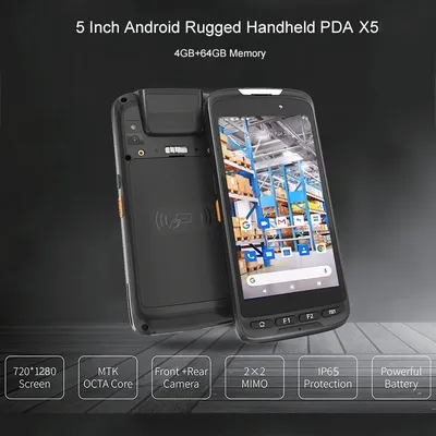 Android 11 OS 4G 64G Déterminer NDavid Lecteur RFID Terminal de collecte de données PDA OJ Laser