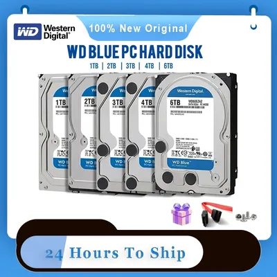 Western Digital-WD BLUE Disque dur HD pour surveillance d'ordinateur de bureau disque dur SATA