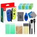 Joy-Con (L/R) Wireless Controllers for Nintendo Switch - Blue/Neon Yellow With Cleaning Manual Kit Bolt Axtion Bundle Like New