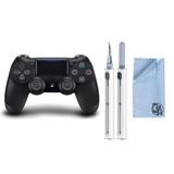 Sony Play Station Dual Shock Wireless Controller Jet Black With Electric Cleaning Kit BOLT AXTION Bundle Like New