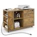 File Cabinet with Charging Station for Home Office Fits A4 Letter Legal