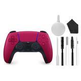 Sony Play Station Dual Sense Wireless Controller Cosmic Red With Electric Cleaning Kit BOLT AXTION Bundle Like New