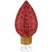 32" Red LED Lighted Retro Light Bulb Outdoor Christmas Decoration