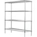 30 Deep x 60 Wide x 96 High 4 Tier Gray Starter Shelving Unit