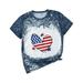 SOOMLON Independence Day Parent-Child Outfits Parent-child Independence Day Mother s Day T-Shirt Mother Daughter Suit Kid Crewneck Short Sleeve Kid-Navy 10-11 Years