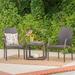 Noble House Preston Outdoor 3 Pc Multibrown Chair Chat Set