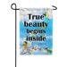 America Forever Bible Verse Garden Flag - 12.5 x 18 inch - 1 Peter 3:4 True Beauty Begins Inside - Christian Quotes Religious Outdoor Yard Decorative Inspirational Faith Flag