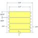 Compulabel 112555 3-1/2 x 15/16 Pinfeed Pastel Yellow Address Labels