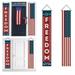 Hanging American Flag â€œLet FREEDOM Ringâ€� Banners Patriotic Decorations For 4th Of July Decor Fourth Of July Party Supplies Indoor Outdoor Red White Blue Decor