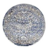 nuLOOM Vintage Lilah Medallion 8 x 10 Oval Area Rug Light Blue