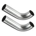 Unique Bargains 2pcs Bend Elbow Pipe Tube 0.75 OD 3.15 1.57 Leg Length 90 Degree Exhaust Pipe Air Intake Tube for Car