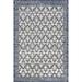 Blue/Beige Rectangle 7'5" x 9'6" Living Room Area Rug - Blue/Beige Rectangle 7'5" x 9'6" Area Rug - Bungalow Rose Chaya Geometric Machine Washable Indoor/Outdoor Area Rug for Living Room Patio Deck Front Porch Kitchen 114.0 x 89.0 x 0.25 D | Wayfair