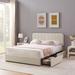 Willa Arlo™ Interiors Huntsville Storage Bed Upholstered/Velvet/Metal in Brown | 44.1 H in | Wayfair E91D5C89848B40F79B6A156ED2EA40BC