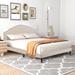 Winston Porter Bed Upholstered/Metal/Linen in Gray | 42 H x 65 W x 85 D in | Wayfair 57C664E463704F63A474BFAA7C44F788