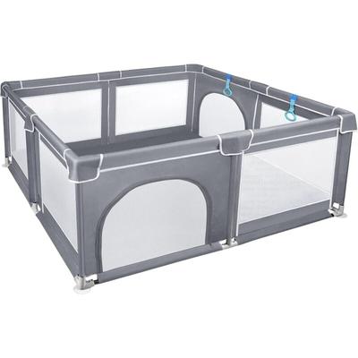 Naizy - Laufstall Baby xxl Laufgitter 200x180cm Krabbelgitter mit atmungsaktivem Netz und