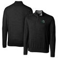 Men's Cutter & Buck Black Philadelphia Eagles Helmet Lakemont Tri-Blend Quarter-Zip Pullover Sweater