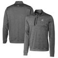 Men's Cutter & Buck Gray Los Angeles Chargers Helmet Stealth Heathered Quarter-Zip Pullover Top