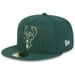 Men's New Era Hunter Green Milwaukee Bucks 2023 NBA Draft 59FIFTY Fitted Hat