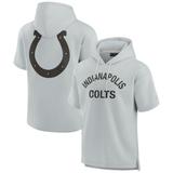 Unisex Fanatics Signature Gray Indianapolis Colts Elements Super Soft Fleece Short Sleeve Pullover Hoodie