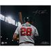 Matt Olson Atlanta Braves Autographed 16" x 20" Gray Jersey with Bat Photograph