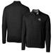 Men's Cutter & Buck Black Las Vegas Raiders Helmet Lakemont Tri-Blend Quarter-Zip Pullover Sweater