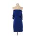 Jay Godfrey Cocktail Dress - Sheath: Blue Print Dresses - Women's Size 0